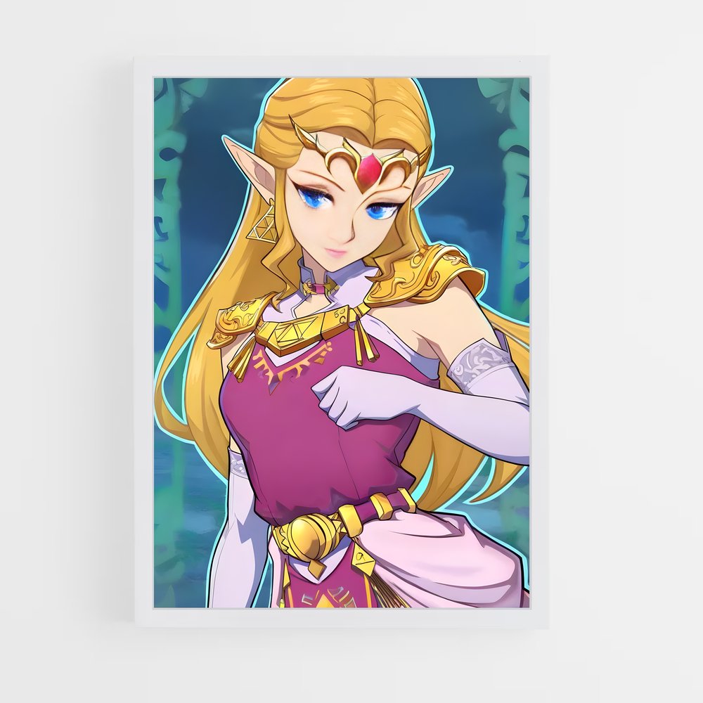 Poster Princesse en Rose – affiche Zelda (vue 3)